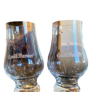 Grand Marnier Tulip Snifter Glasses Glencairn Crystal 6 oz Set of 2